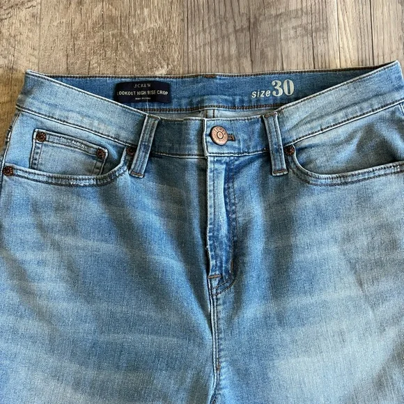 NWT J. Crew Lookout High Rise Crop Jeans. - Picture 8 of 9